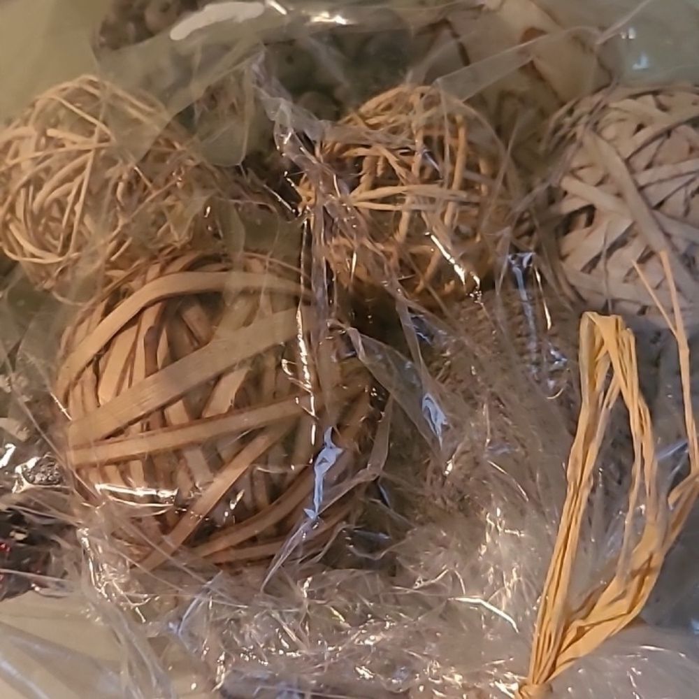 Natural Decorative Rattan Balls Set - Picture 6 of 10